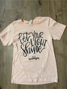 Bella Canvas Peach Short-Sleeve "Let Your Light Shine" Tee